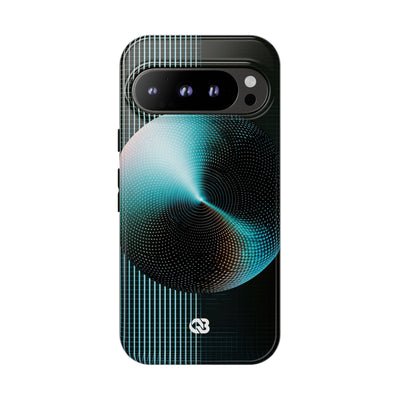 Blue Tough Phone Case for Google Pixel - Cyan Vector Sphere