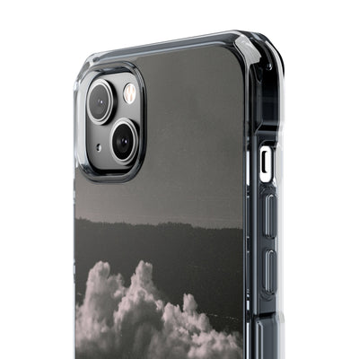 Crimson Horizon · Clear Impact Magnetic Phone Case for iPhone ·  Black