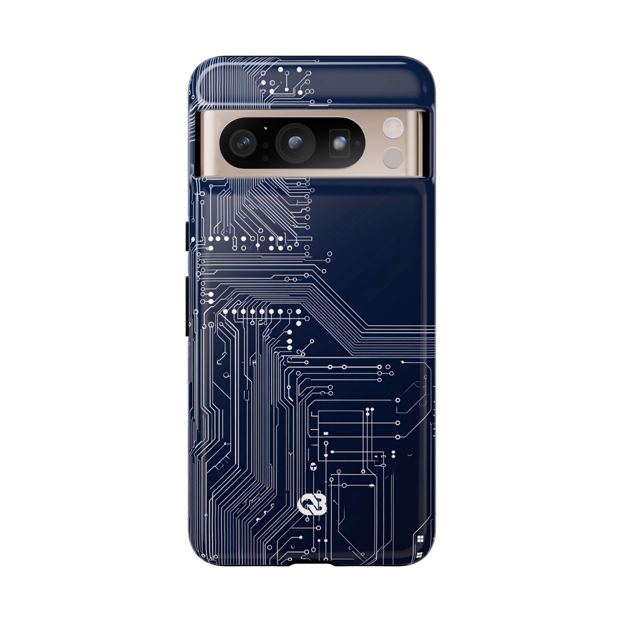 Blue Tough Phone Case for Google Pixel - Cobalt Data Stream