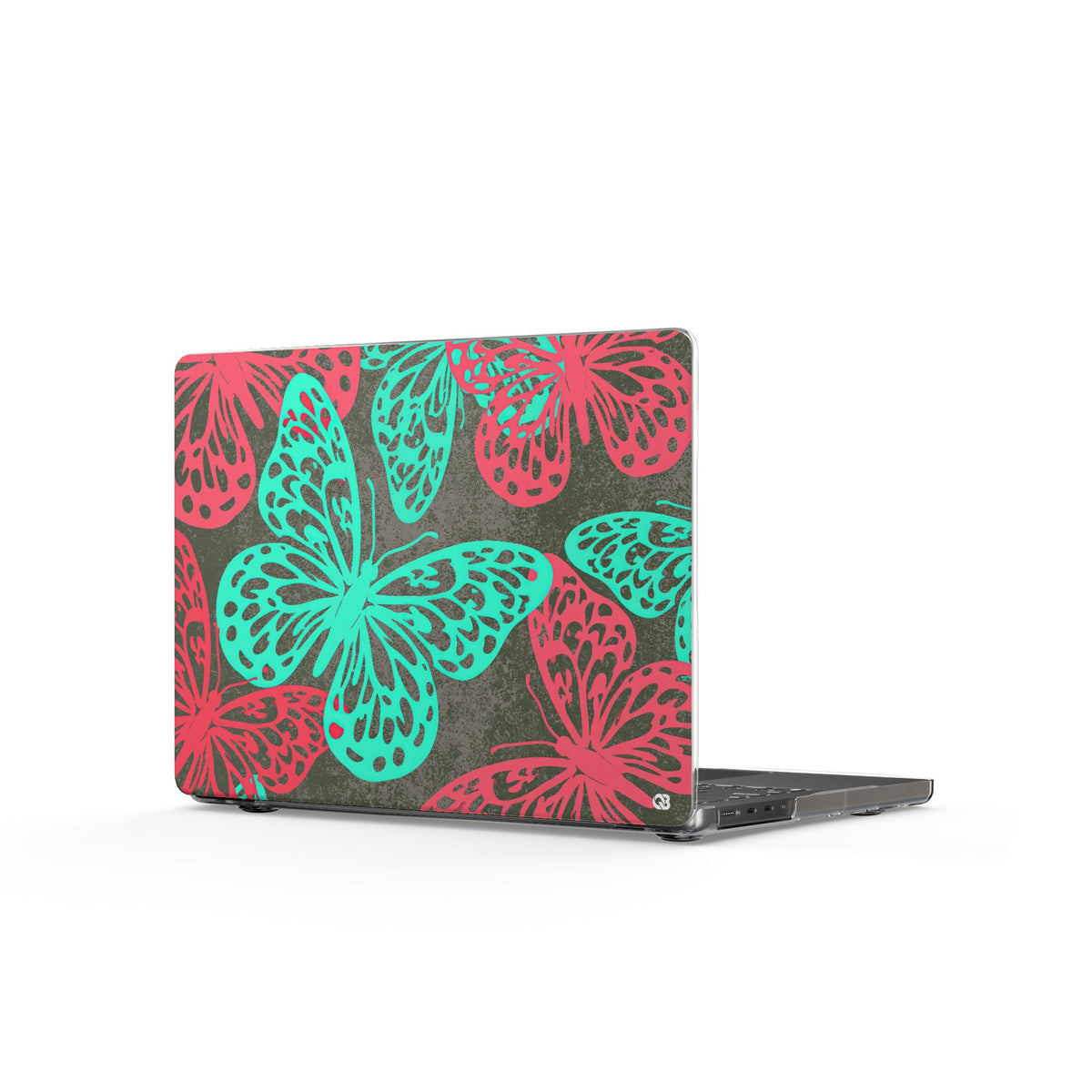 Electric Papillon · Clear Hard Case for MacBook · Pink
