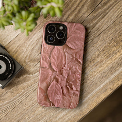 Blush Rose Relief · Tough Phone Case for iPhone · Pink
