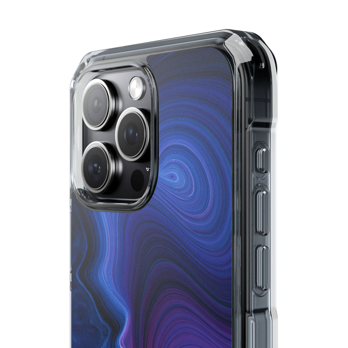 Radiant Strata · Clear Impact Magnetic Phone Case for iPhone · Blue