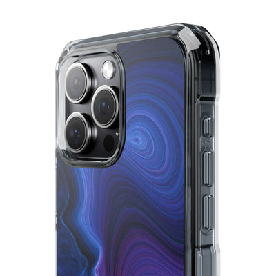 Radiant Strata · Clear Impact Magnetic Phone Case for iPhone · Blue