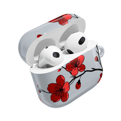 Scarlet Plum Blossom · Hard Case for AirPods & AirPods Pro · Red