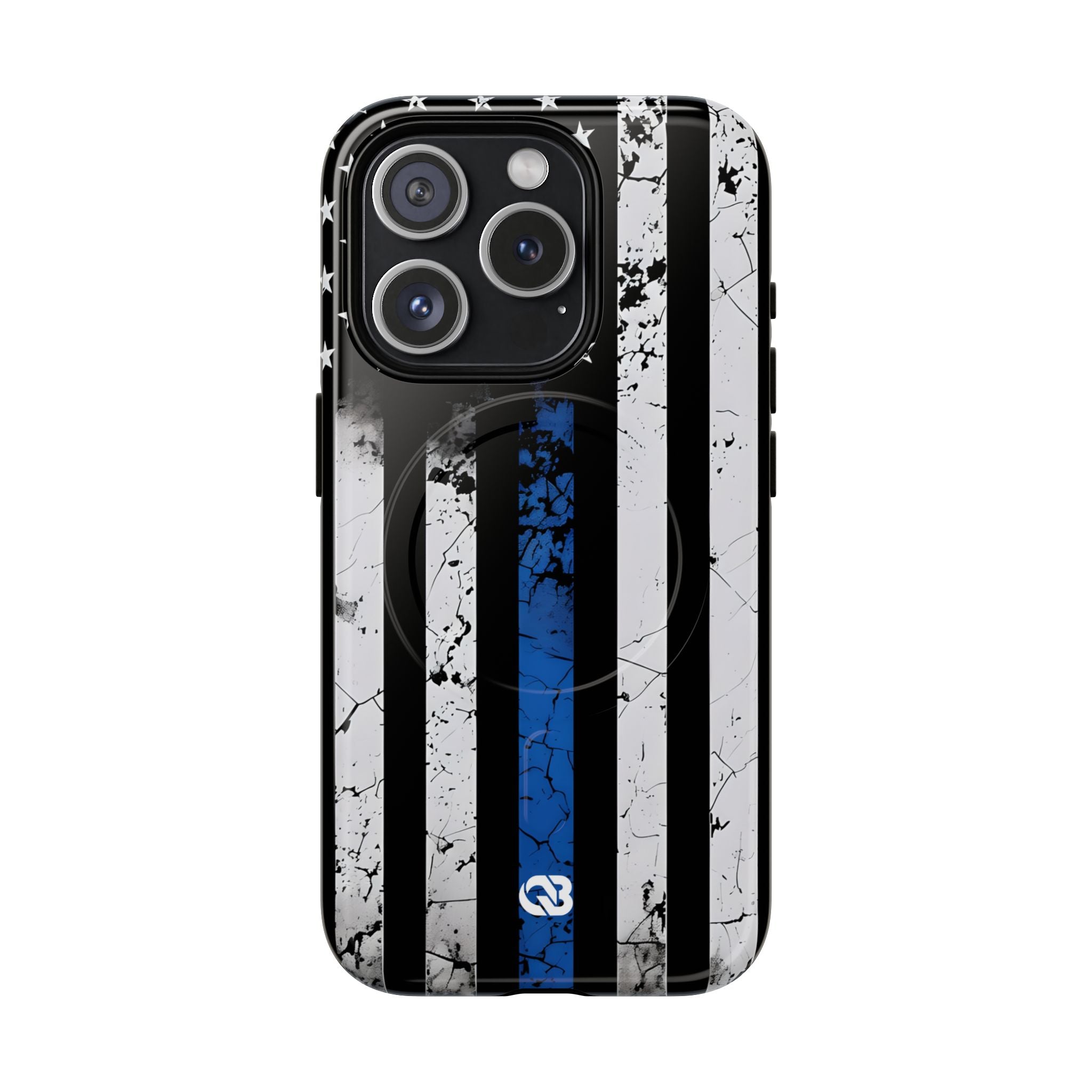 Gritty Cobalt Flag · Tough+ Phone Case for iPhone · Magsafe