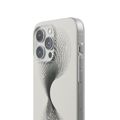 White Lite Phone Case for iPhone - Linear Torsion Grid