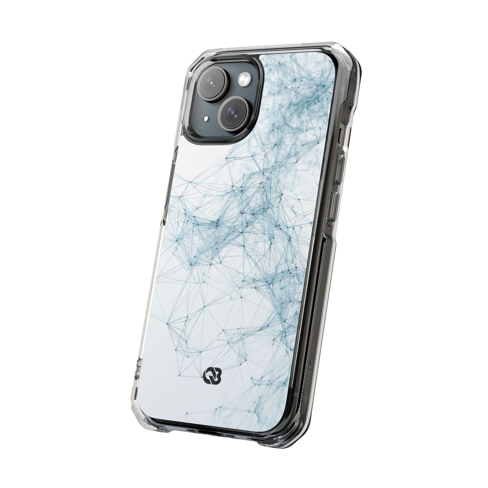 Blue Impact MagSafe Phone Case for iPhone - Glacial Neural Web