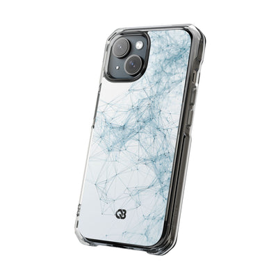 Blue Impact MagSafe Phone Case for iPhone - Glacial Neural Web