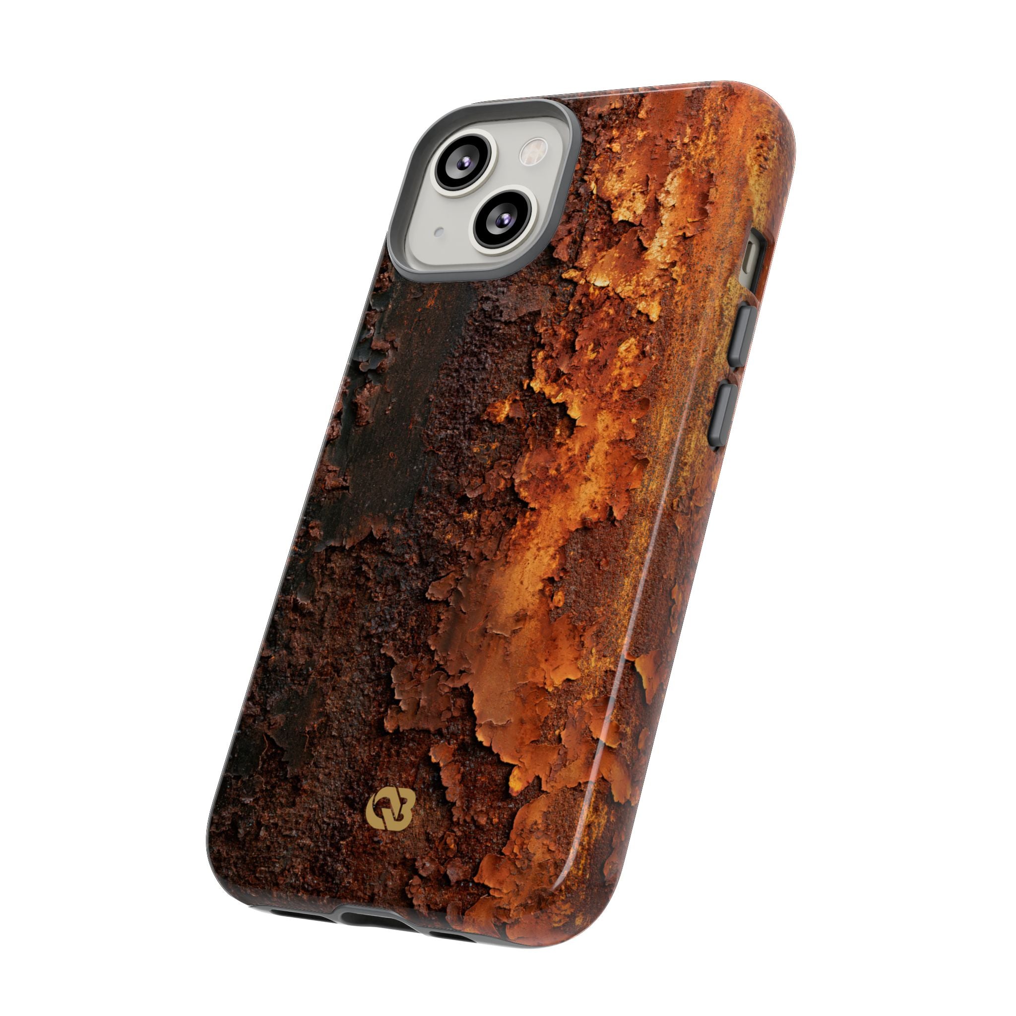 Orange Tough Phone Case for iPhone - Oxidized Iron Crust