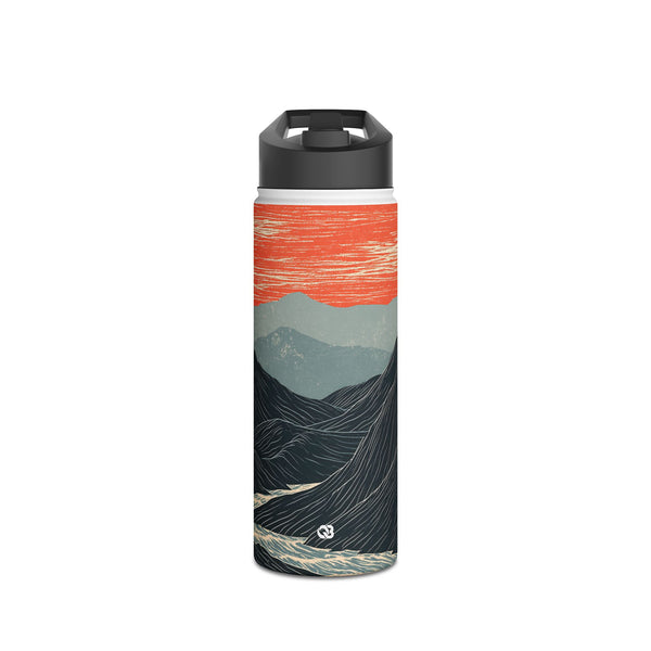 Crimson Ridge Horizon · Insulated Water Bottle · Black