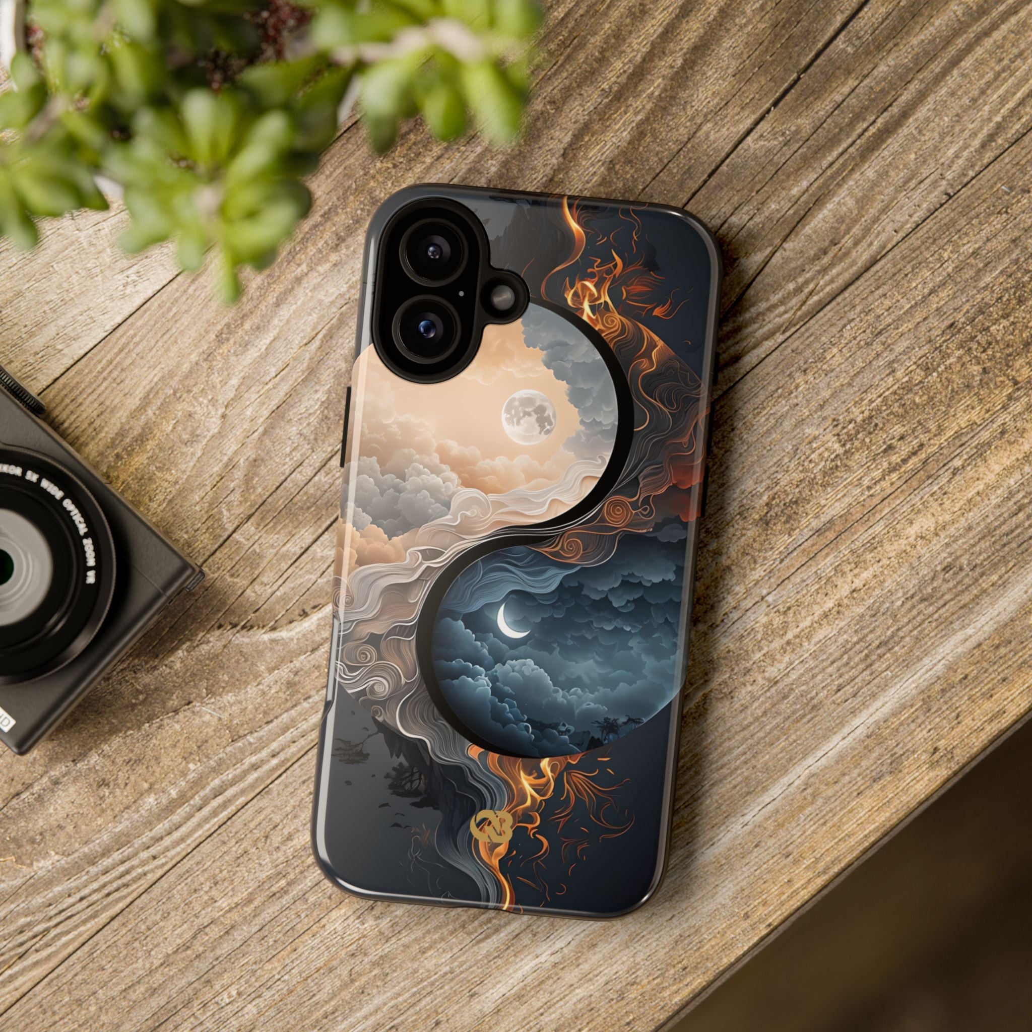 Lunar Fire Balance · Tough Fundas para teléfono para iPhone