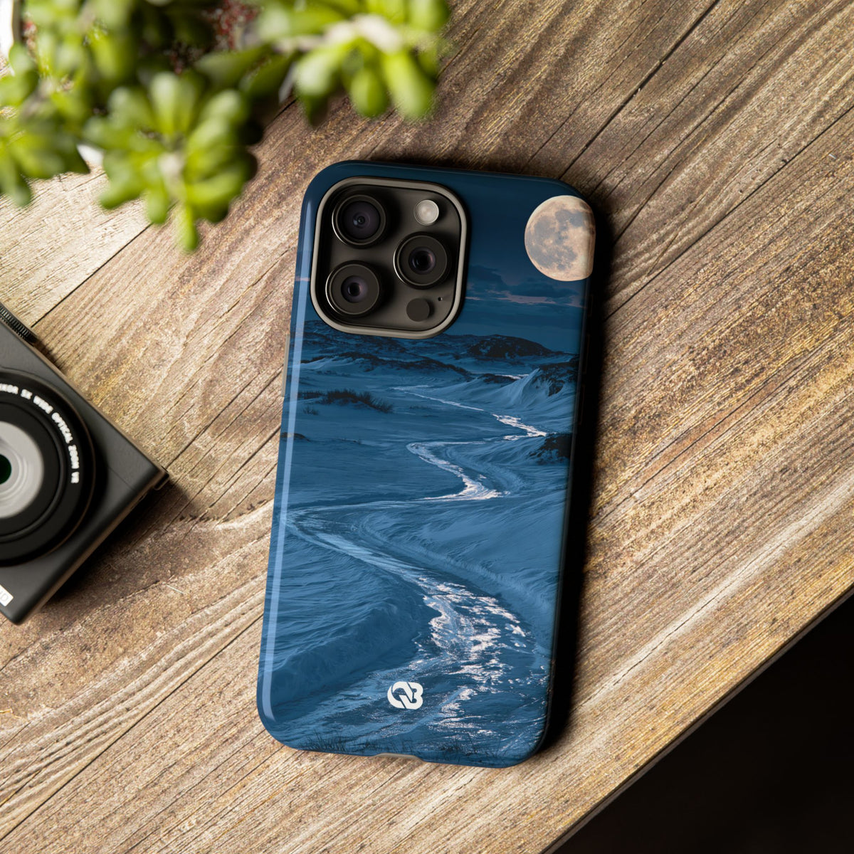 Arctic Moon Drift · Tough Phone Case for iPhone · Blue