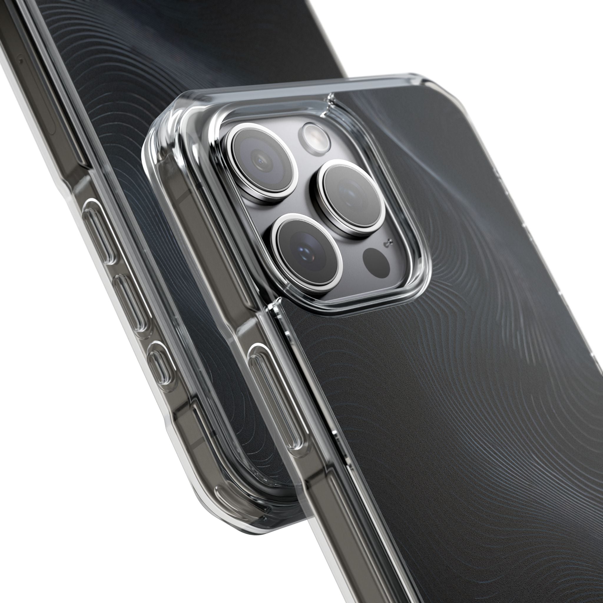 Black Impact MagSafe Phone Case for iPhone - Obsidian Ridge Flux