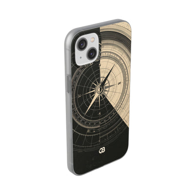 Beige Lite Phone Case for iPhone - Obsidian Nautical Blueprint