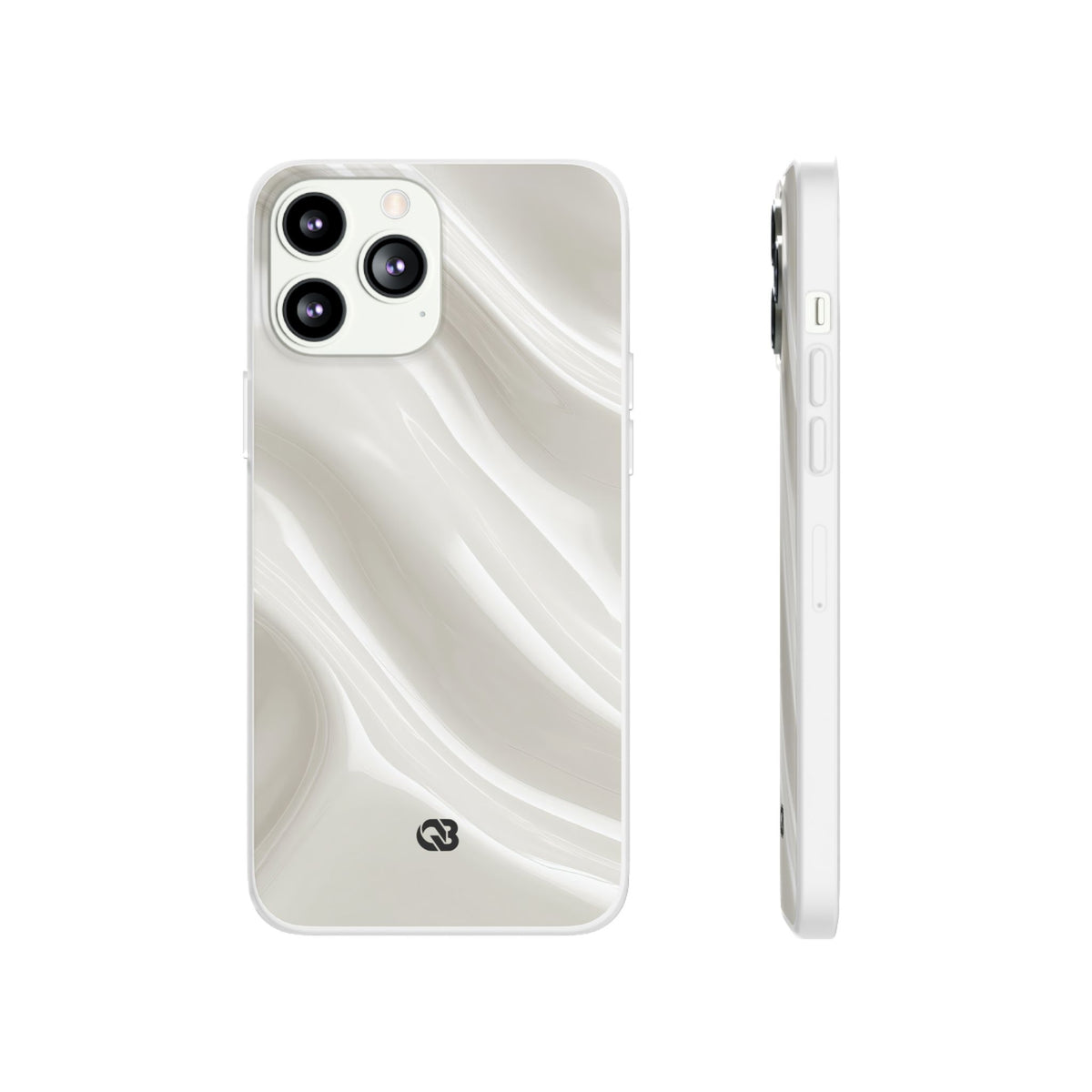 Liquid Enamel Fold · Lite Phone Case for iPhone ·  White