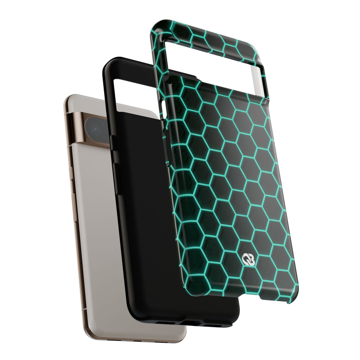 Neon Hex Spectrum · Tough Phone Case for Pixel ·  Teal