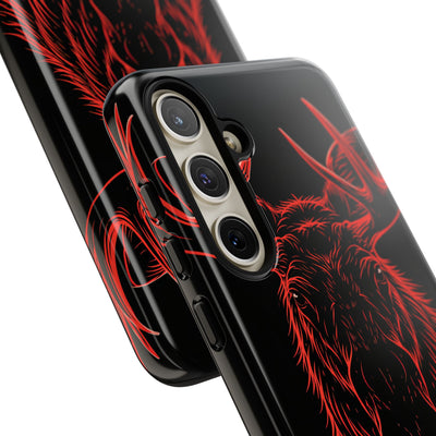 Nordic Moose Contour · Tough Phone Case for Samsung · Red