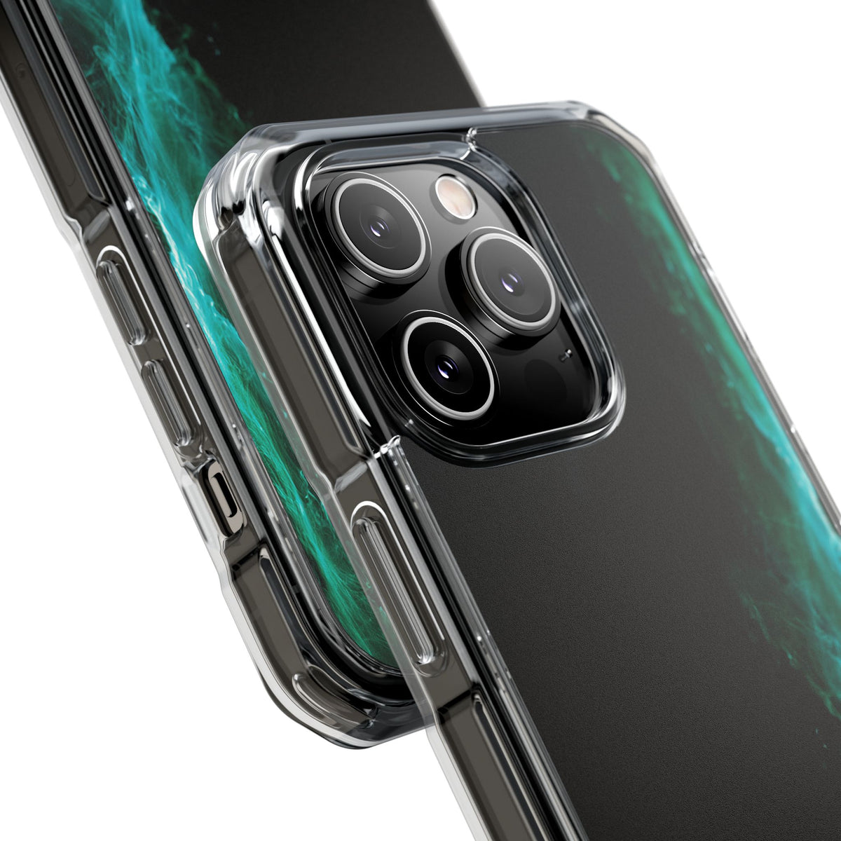 Luminous Plume · Clear Impact Magnetic Phone Case for iPhone · Teal