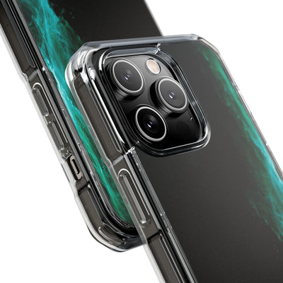 Luminous Plume · Clear Impact Magnetic Phone Case for iPhone · Teal