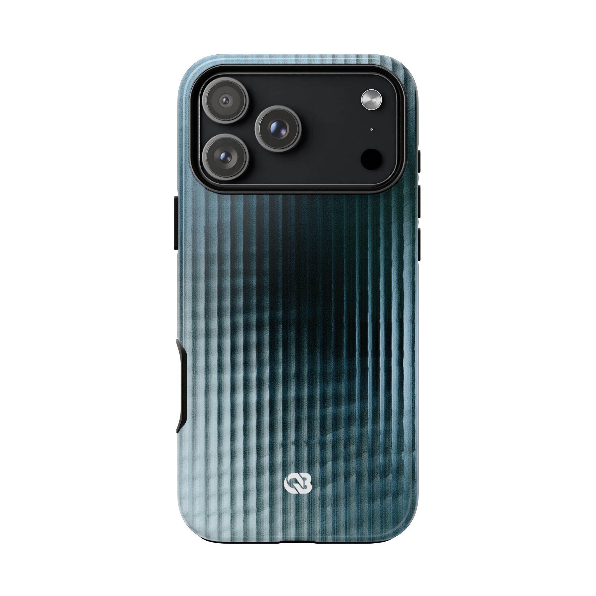 Blue Tough Phone Case for iPhone - Glacial Reeded Glass