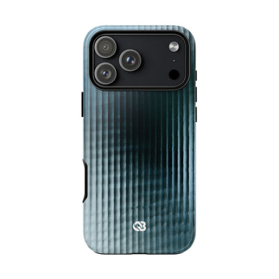 Blue Tough Phone Case for iPhone - Glacial Reeded Glass