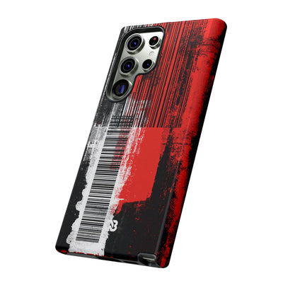 Distorted Barcode · Tough Phone Case for Samsung · Black