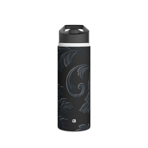 Obsidian Damask · Insulated Water Bottle · Black