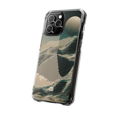 Green Impact MagSafe Phone Case for iPhone - Lunar Moss Topography