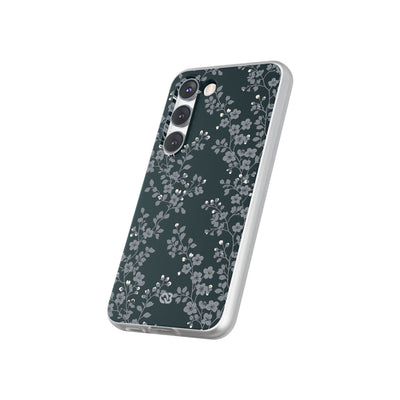 Black Lite Phone Case for Samsung - Midnight Slate Blossom