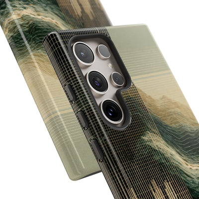 Beige Tough Phone Case for Samsung - Veridian Data Ridge