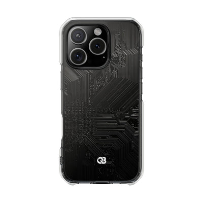 Obsidian Circuitry · Clear Impact Magnetic Phone Case for iPhone ·  Black