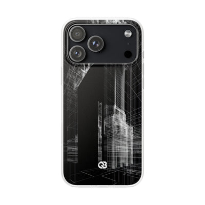 Black Lite Phone Case for iPhone - Ghost Urban Wireframe