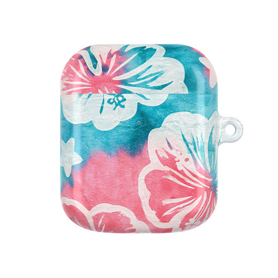 Tropical Hibiscus Bloom · Hard Case for AirPods & AirPods Pro · Teal