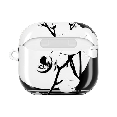 Nocturne Orchid Bloom · Hard Case for AirPods & AirPods Pro · Black