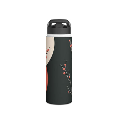 Nocturne Sakura Branch · Insulated Water Bottle · Black