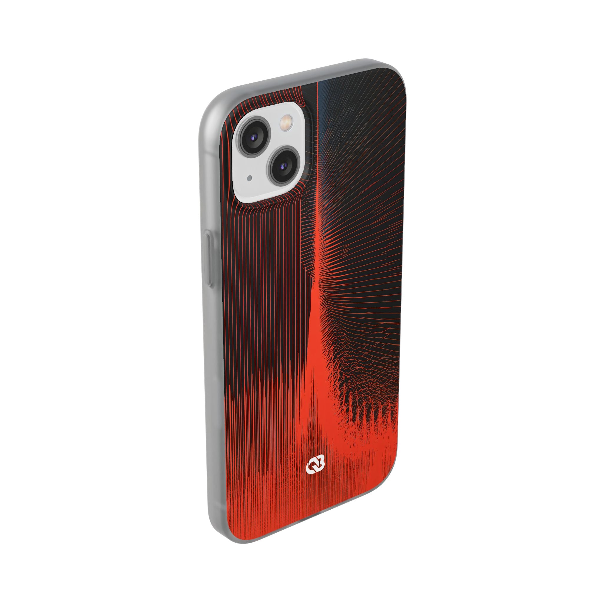 Red Lite Phone Case for iPhone - Crimson Frequency Pulse