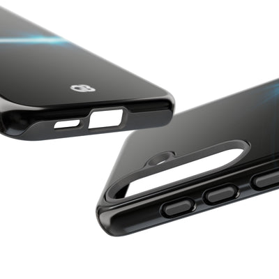 Blue Tough Phone Case for Samsung - Electric Cyan Ray