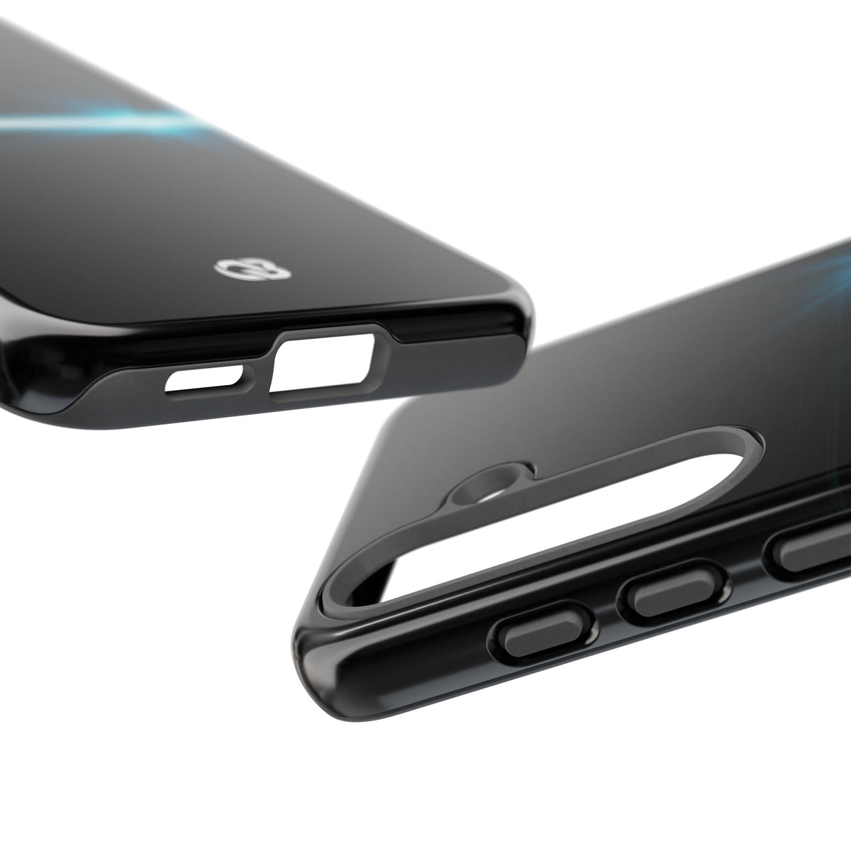 Cyan Anamorphic Flare · Tough Phone Case for Samsung · Black