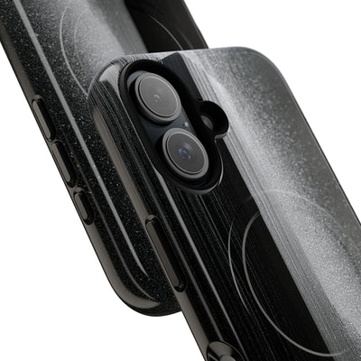 Black Tough 2.0 Magsafe Phone Case for iPhone - Brutalist Pixel Monolith