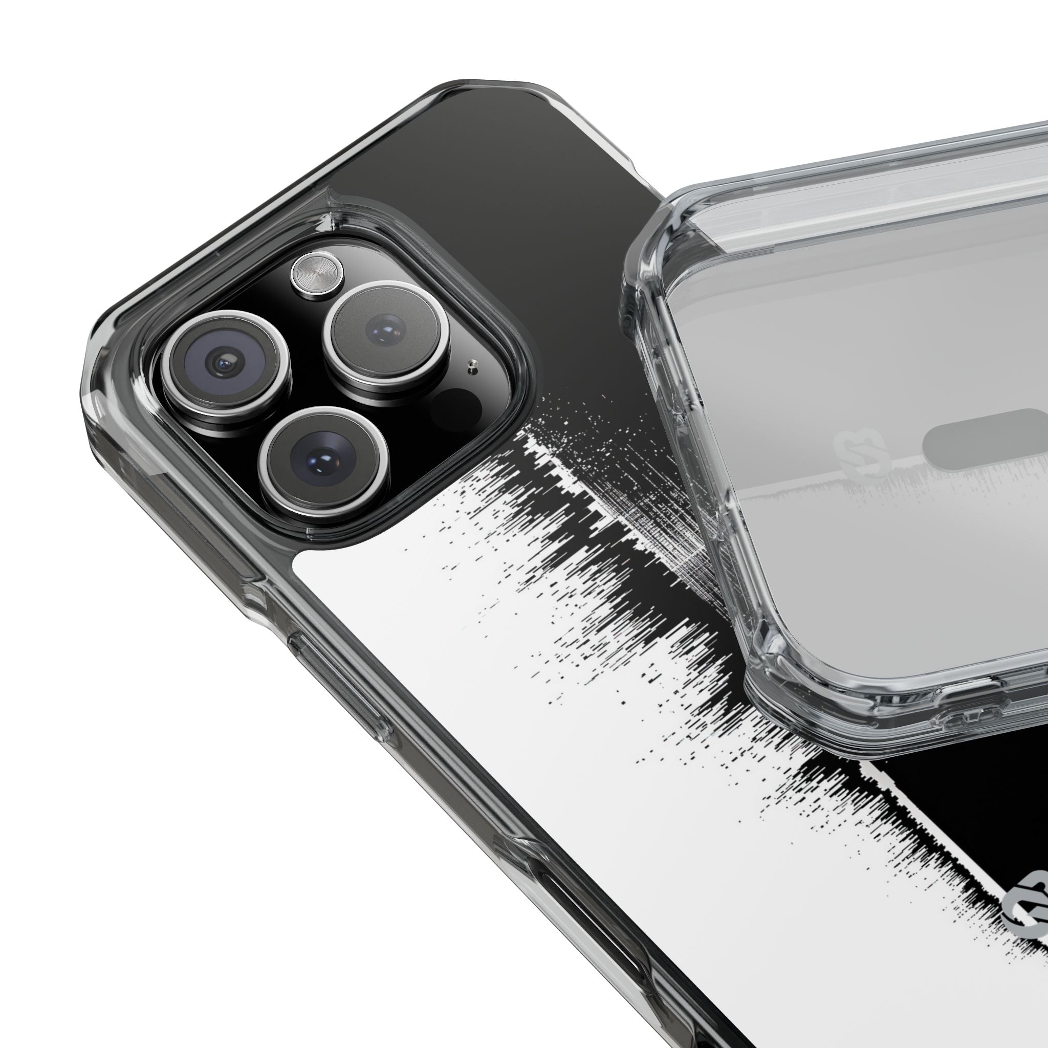 Black Impact MagSafe Phone Case for iPhone - Static Signal Split