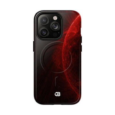 Red Tough 2.0 Magsafe Phone Case for iPhone - Solar Crimson Flare