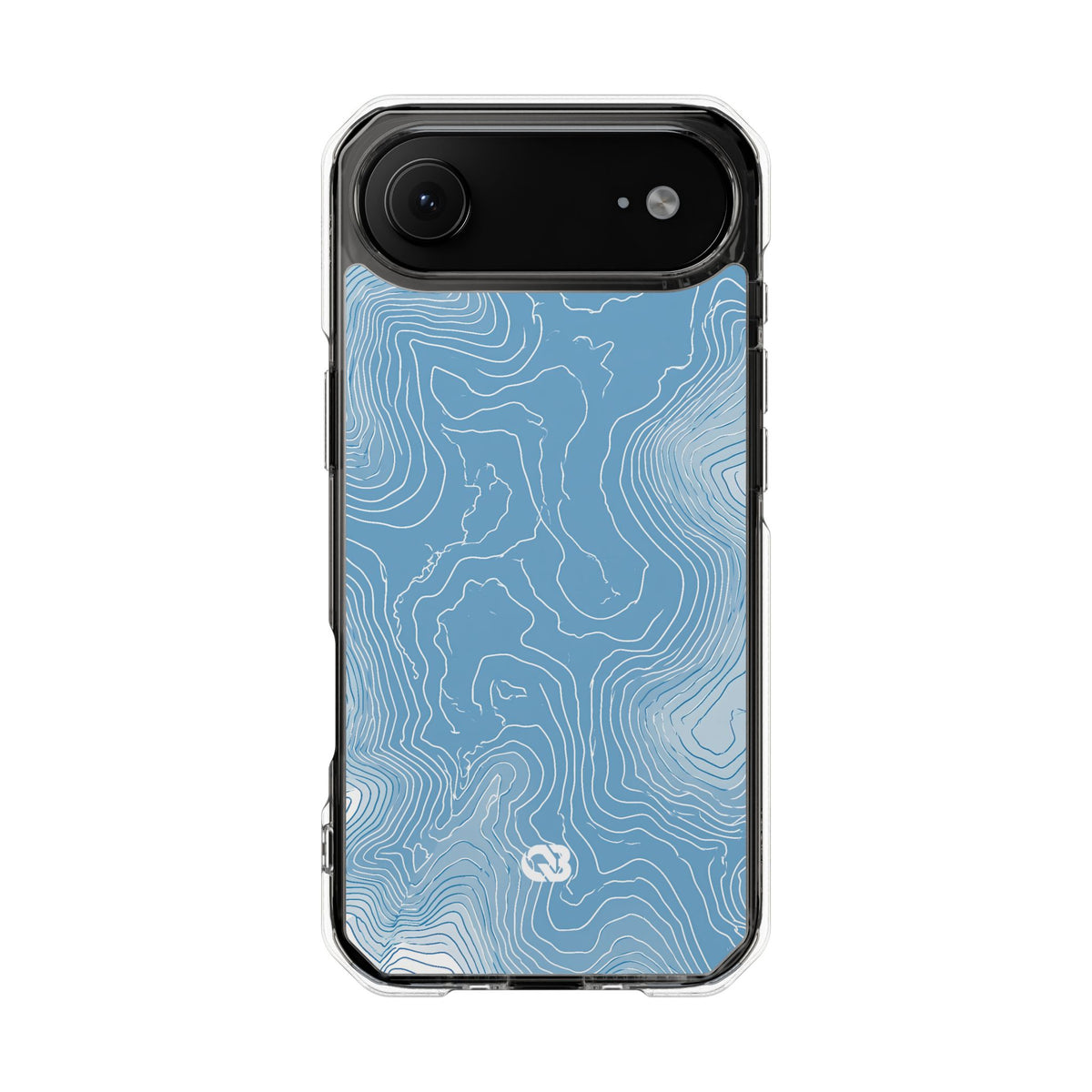 Glacial Basin Topo · Clear Impact Magnetic Phone Case for iPhone · Blue