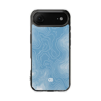 Glacial Basin Topo · Clear Impact Magnetic Phone Case for iPhone · Blue