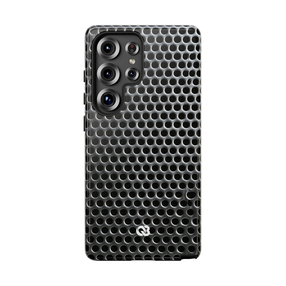 Brushed Perforated Steel · Tough Phone Case for Samsung · Silver