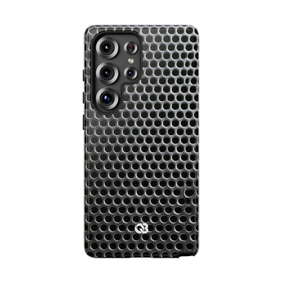 Brushed Perforated Steel · Tough Phone Case for Samsung · Silver