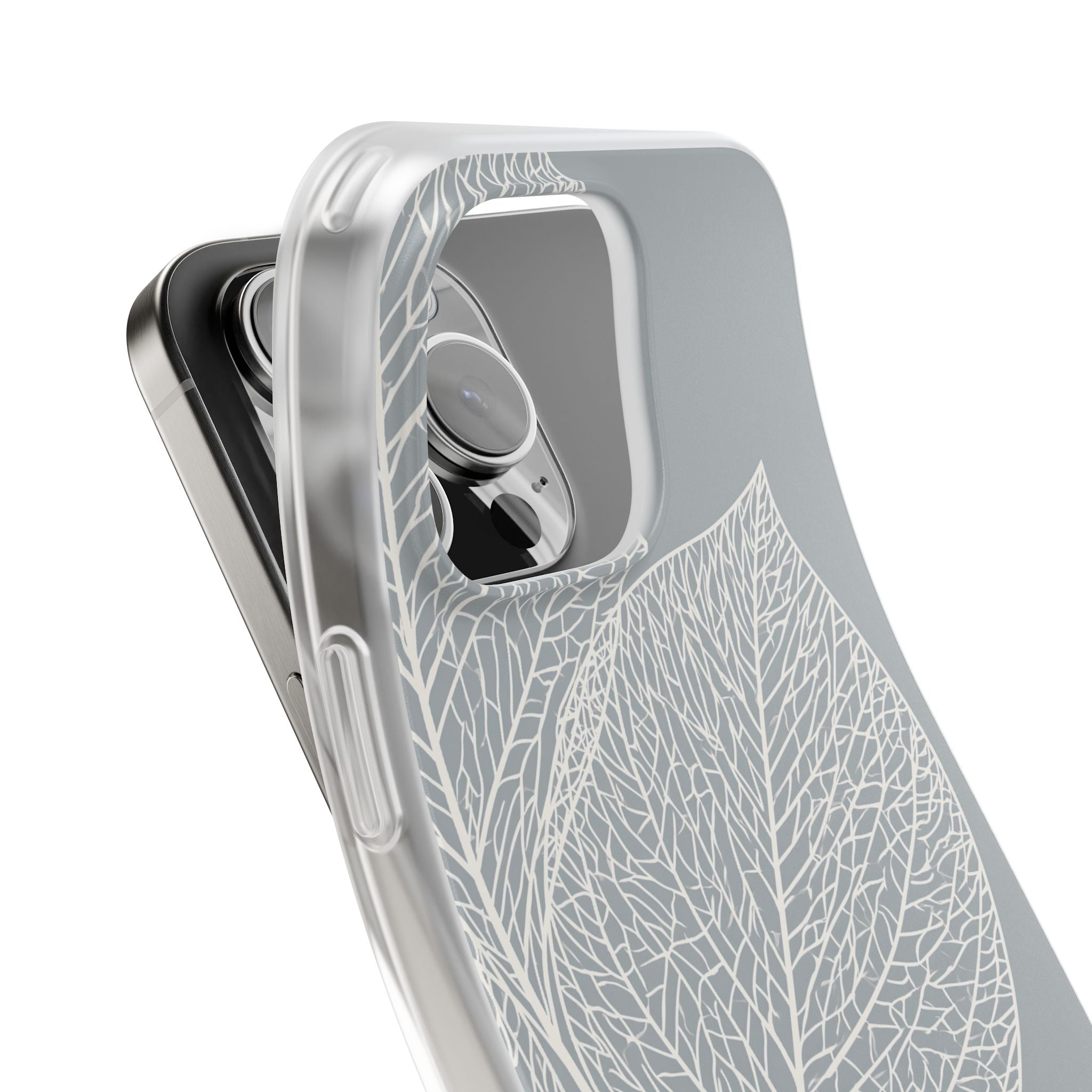 Grey Lite Phone Case for iPhone - Frosted Ash Veins