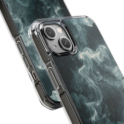 Luminescent Vapor Drift · Clear Impact Magnetic Phone Case for iPhone · Teal