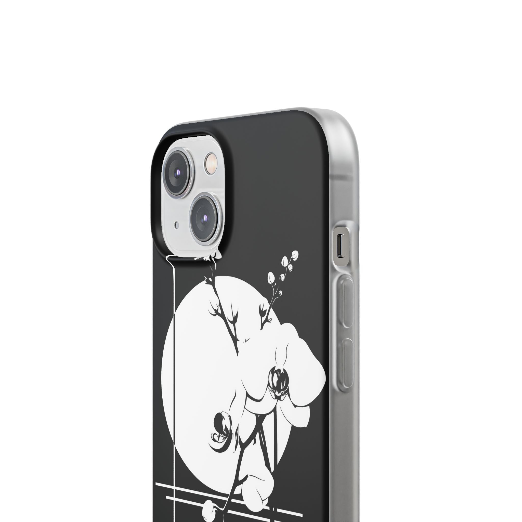 Black Lite Phone Case for iPhone - Lunar Orchid Grid