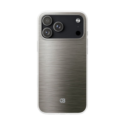 Grey Lite Phone Case for iPhone - Brushed Industrial Steel