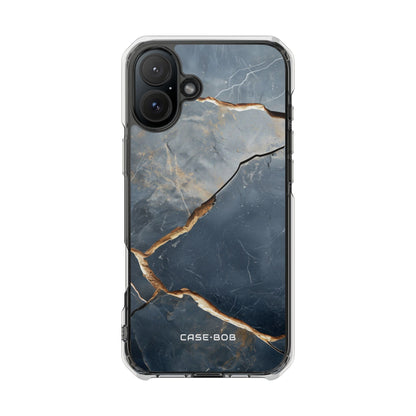 Jagged Vein Navy iPhone 16 Plus Case - Impact